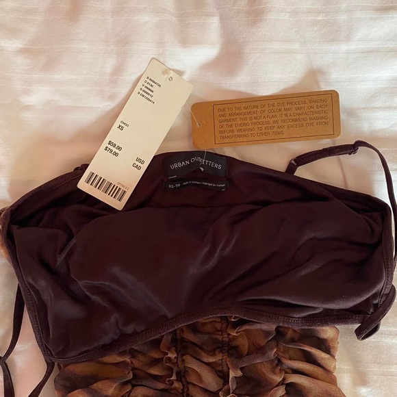 urban outfitters tiger print ruched mesh bodycon mini dress - Picture 4 of 4